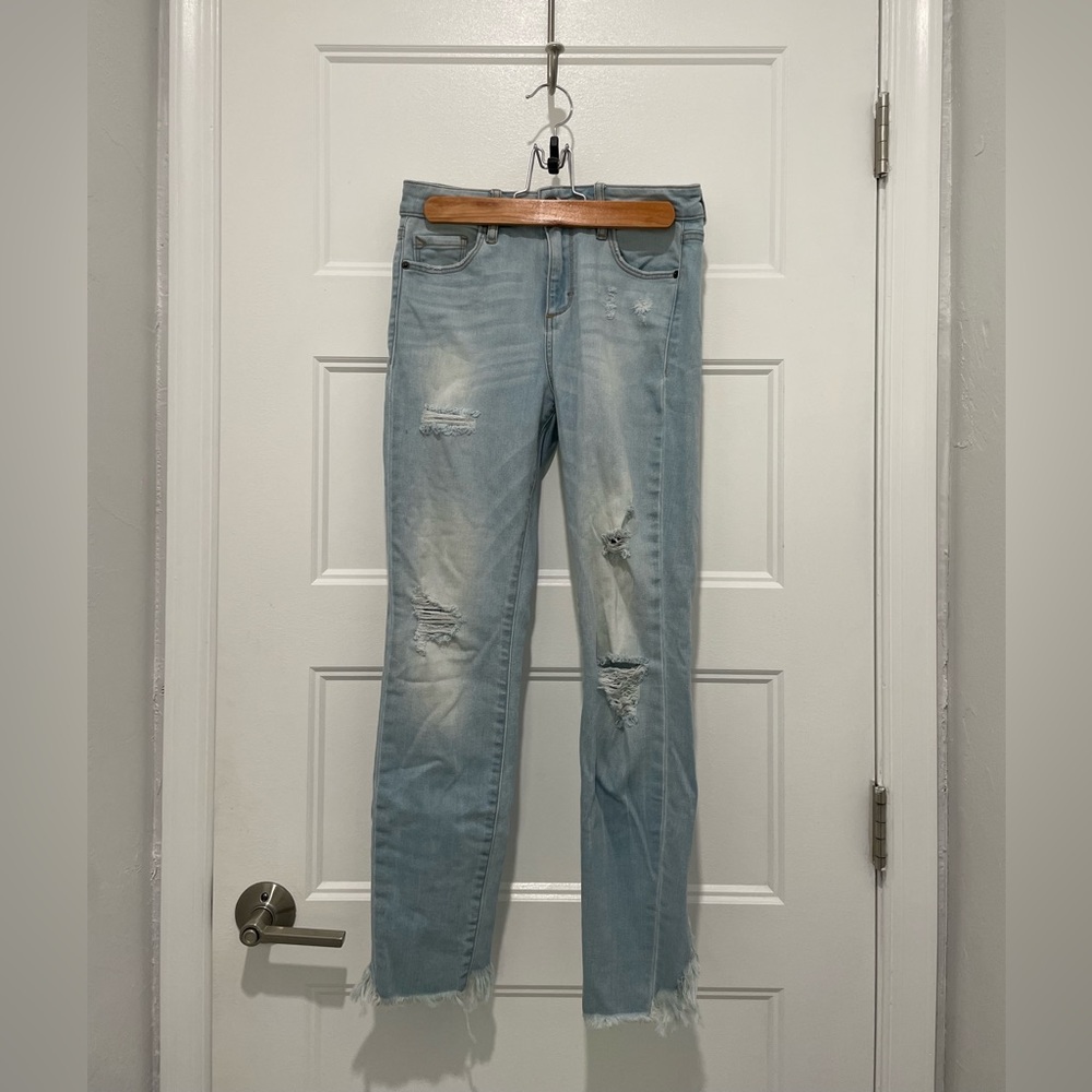 Distressed Light Wash Jeans